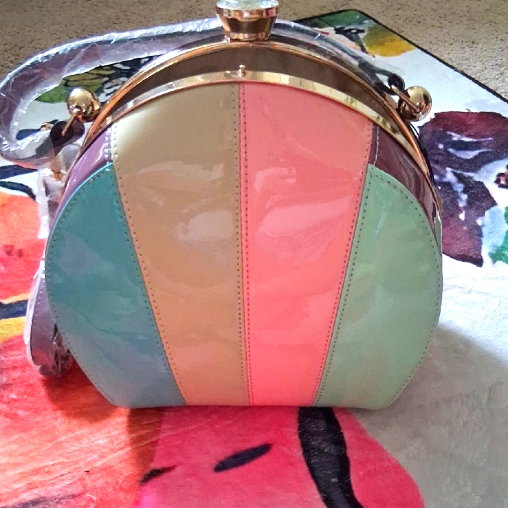 Pastel Striped Mini Bag
